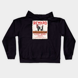 Missing Dog Boston Terrier Canine Animal Lover's Novelty Gift Kids Hoodie